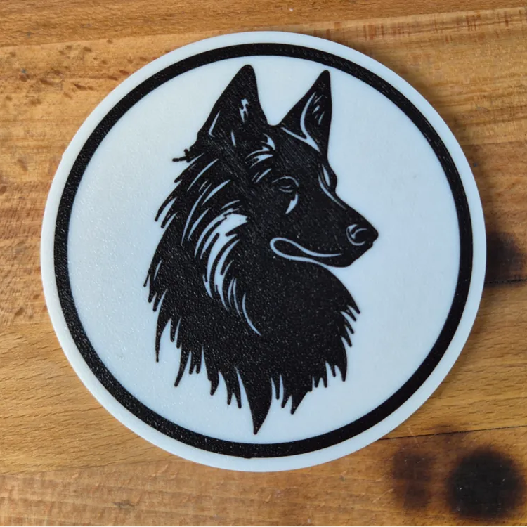 x4 Dog Coaster Set & Holder