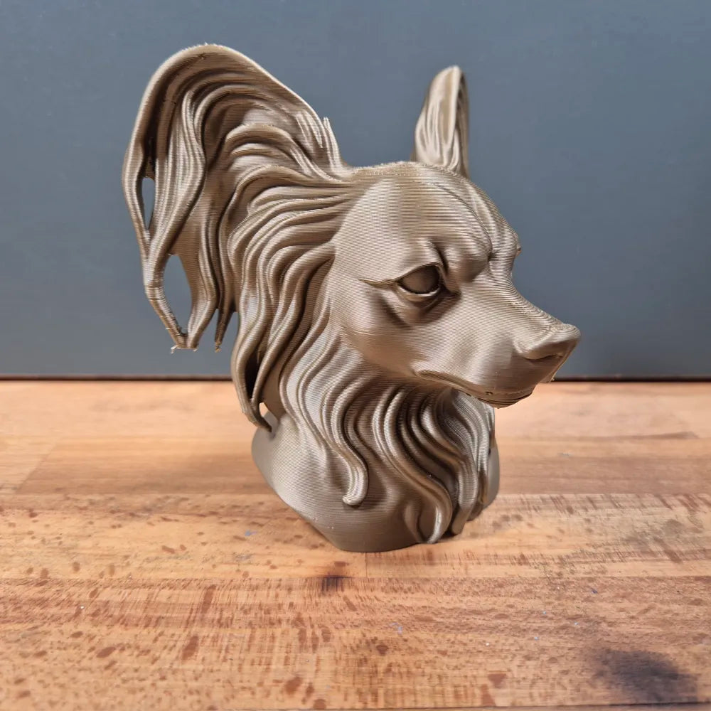 Papillon Head – Hand Painted
