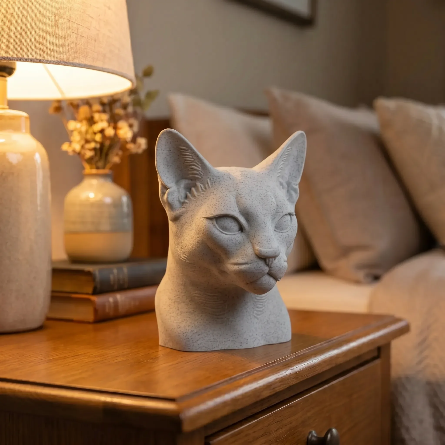 Cat Heads - Stone Style Heads