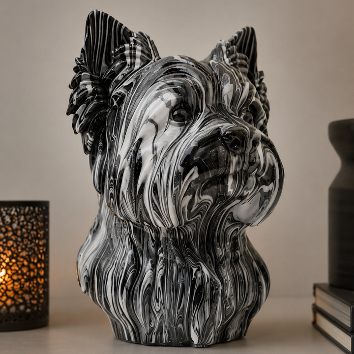 Yorkshire Terrier Head – Hand Painted