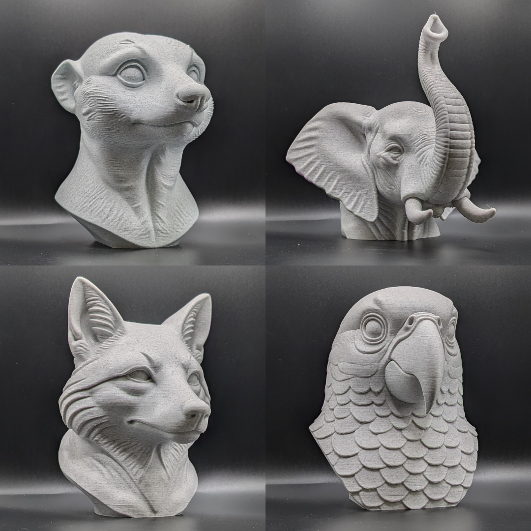 Animals Heads - 30+ Stone Style Heads