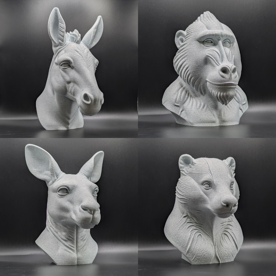 Animals Heads - 30+ Stone Style Heads