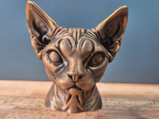 Devon Rex Cat Bust