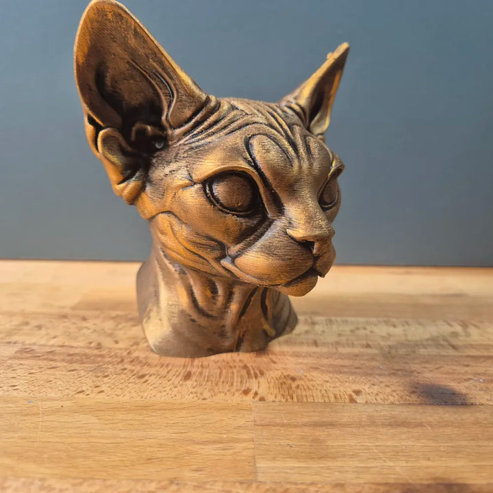 Devon Rex Head – Hand Painted