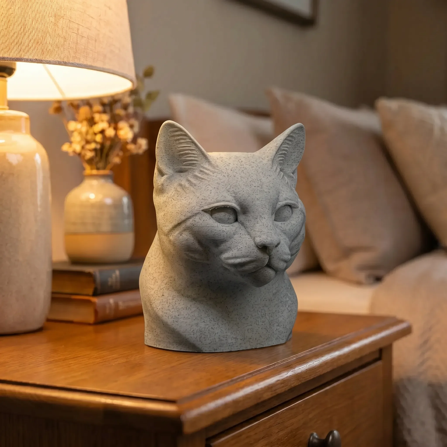 Cat Heads - Stone Style Heads