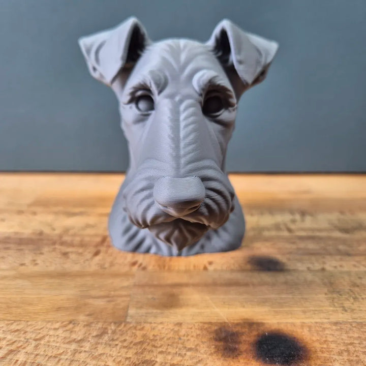 Fox Terrier Head – Hand Painted