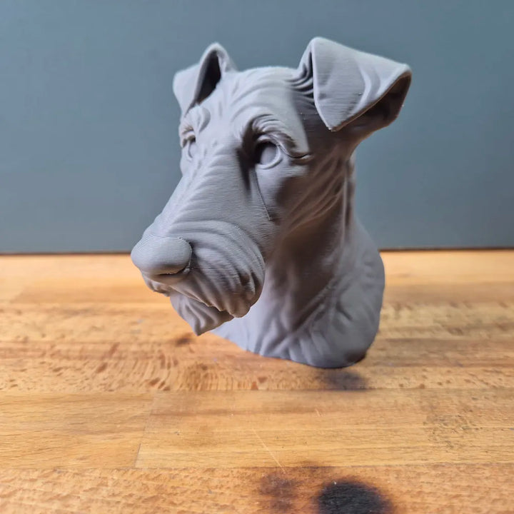Fox Terrier Head – Hand Painted