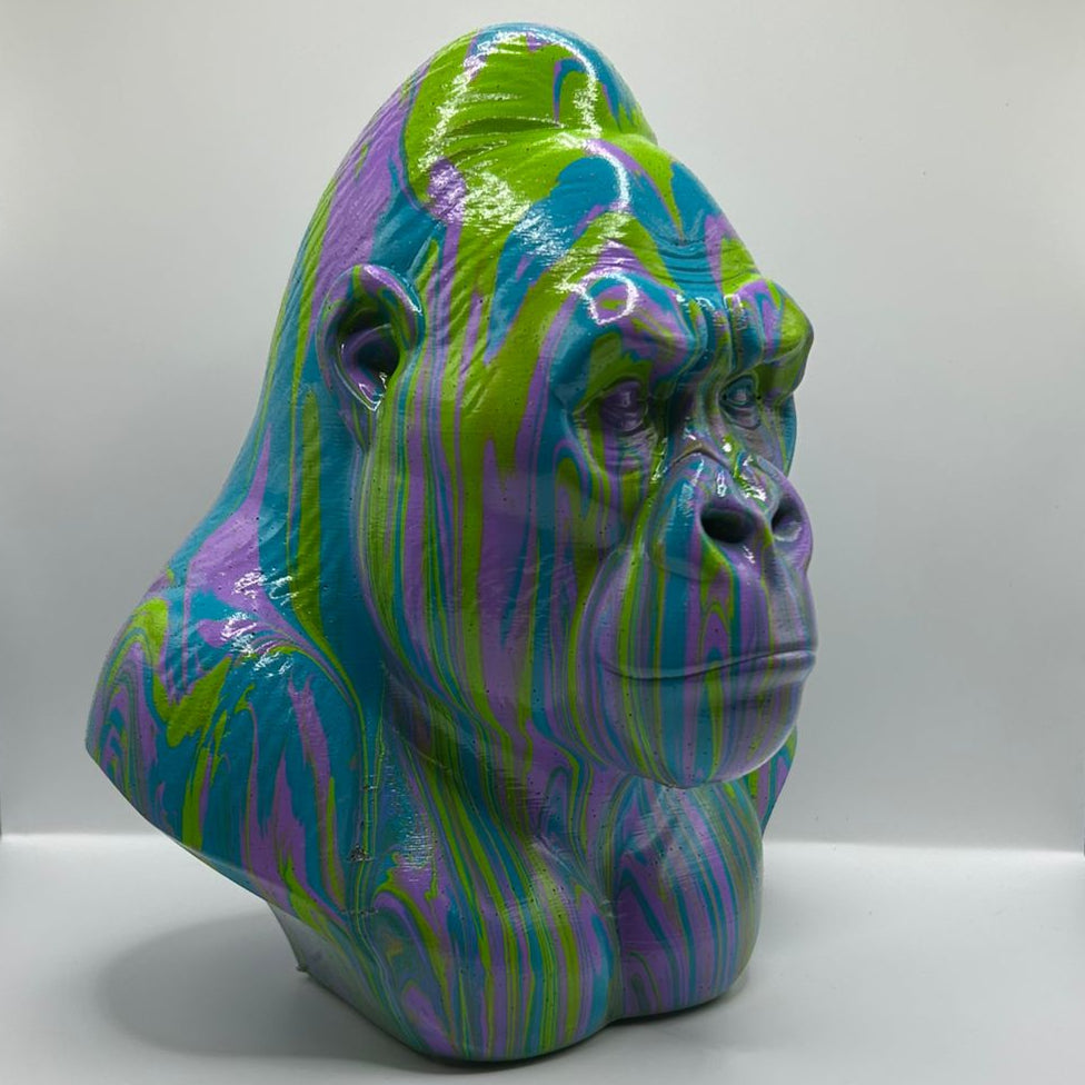 Gorilla Head – Hand Painted