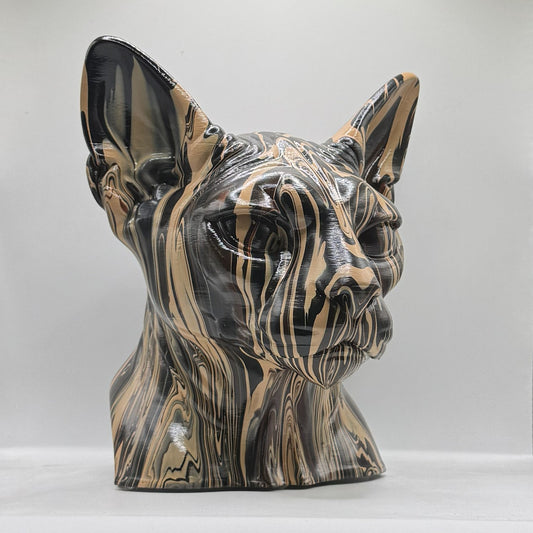 Sphynx Cat Head – Hand Painted