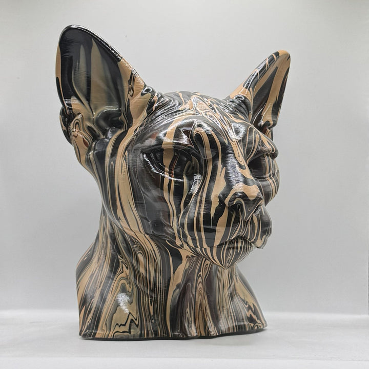 Sphynx Cat Head – Hand Painted