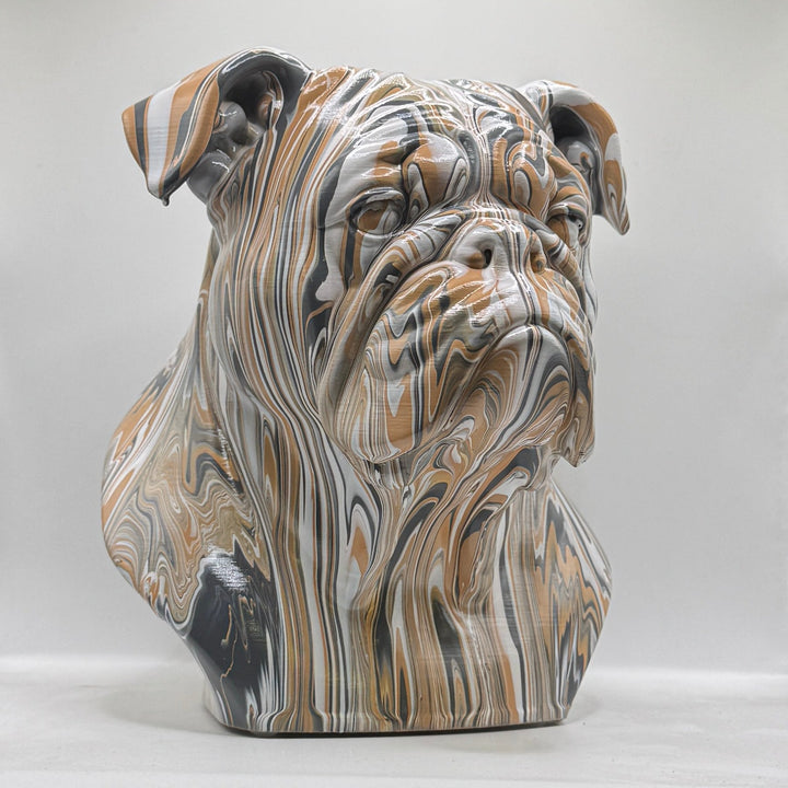 English Bulldog Head – Hand Painted