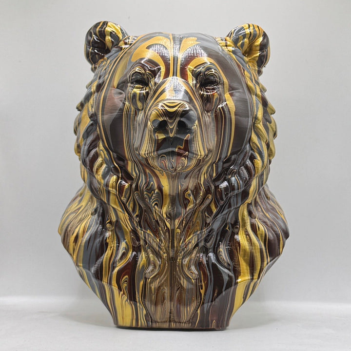 Grizzly Bear Head – Hand Painted