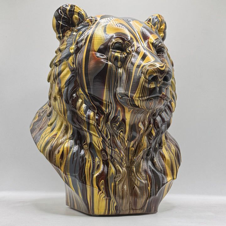 Grizzly Bear Head – Hand Painted