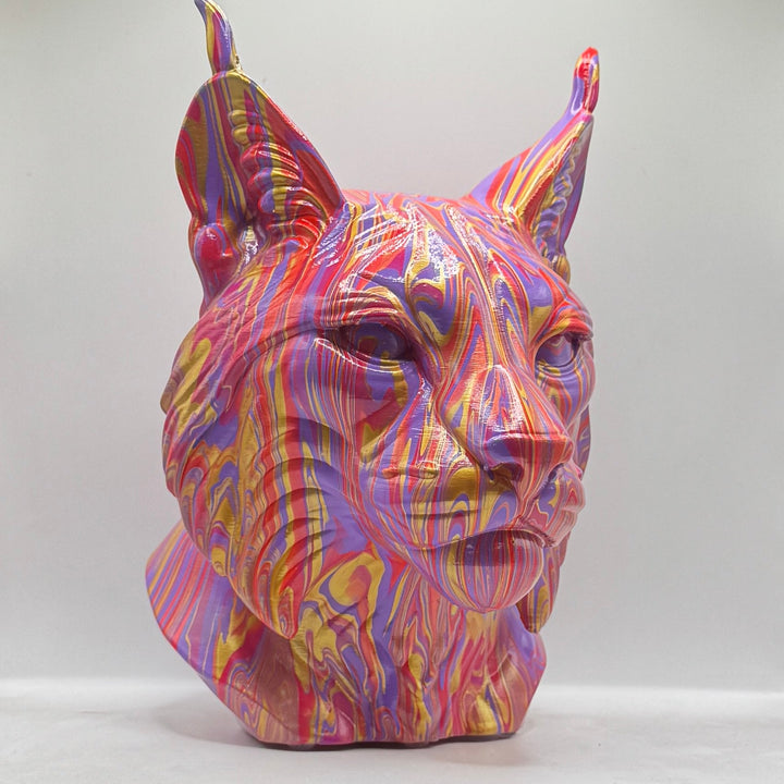 Lynx Head – Hand Painted