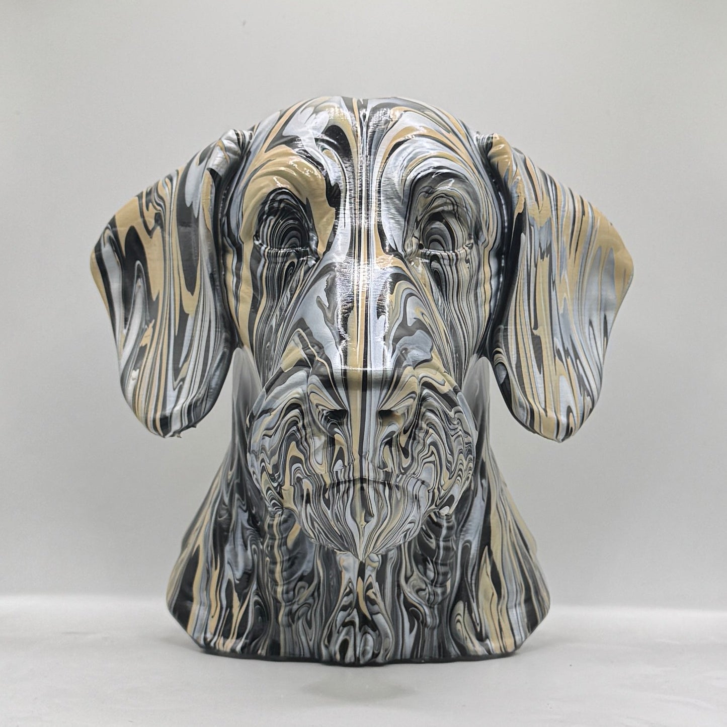 Wire-haired Dachshund Head – Hand Painted