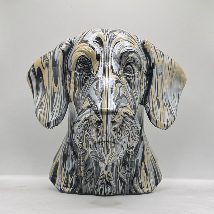 Wire-haired Dachshund Head – Hand Painted