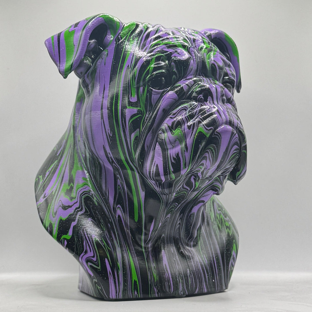 English Bulldog Head – Hand Painted