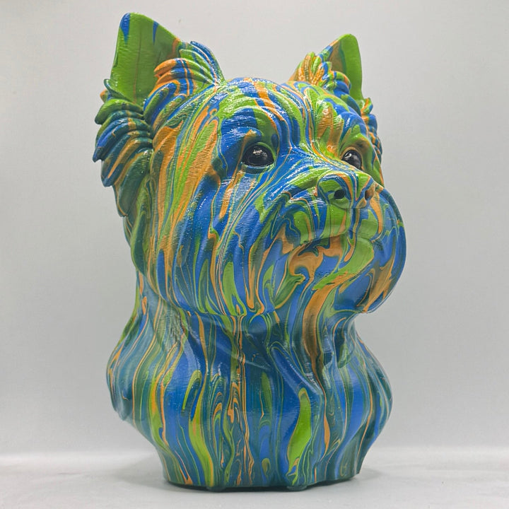 Yorkshire Terrier Head – Hand Painted