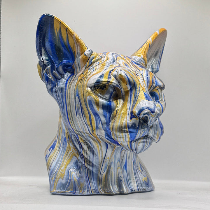 Sphynx Cat Head – Hand Painted