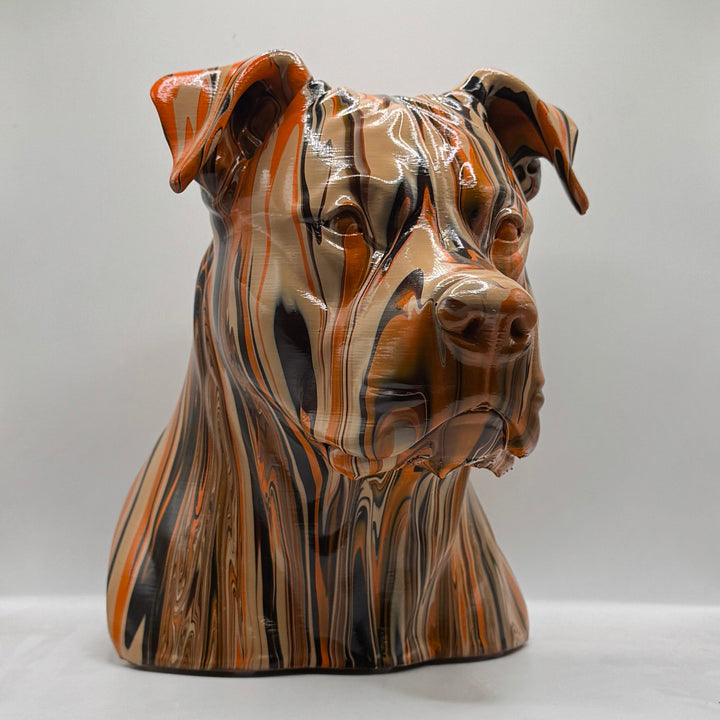 Pitbull (XL) Head – Hand Painted