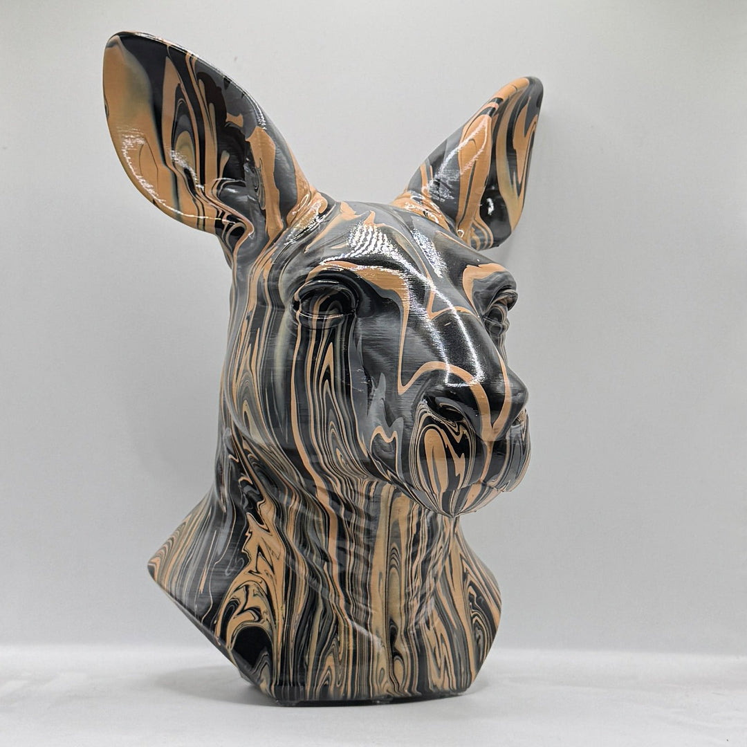 Kangaroo Head – Hand Painted