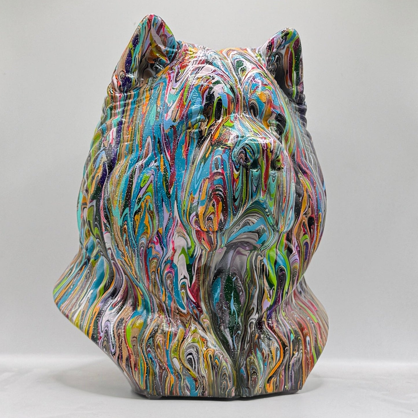 Chow Chow Head – Hand Painted