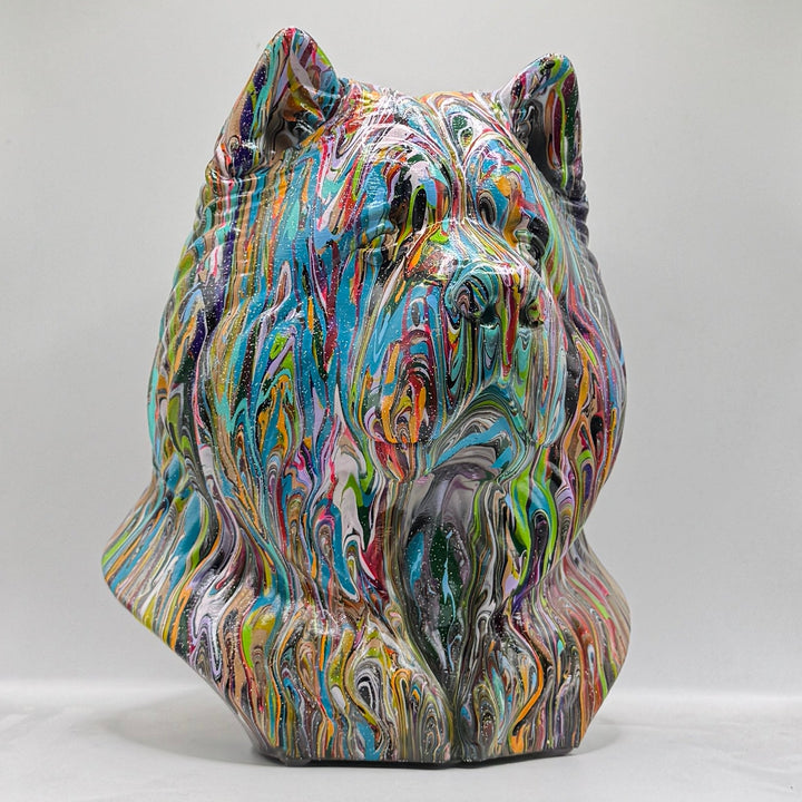 Chow Chow Head – Hand Painted