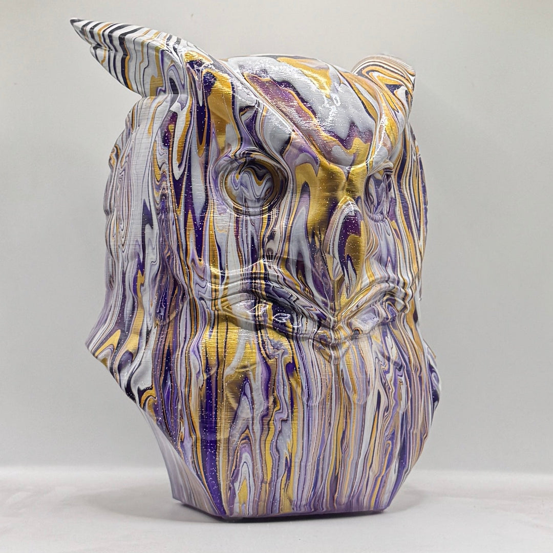 Owl Head – Hand Painted