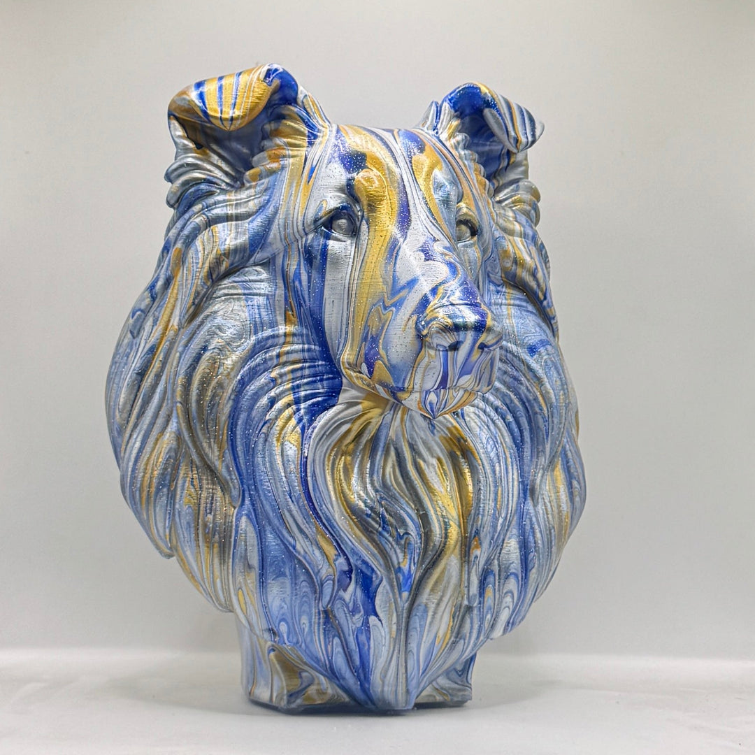 Rough Collie Head – Hand Painted