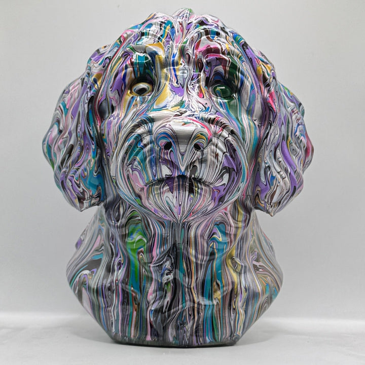 Golden Doodle Head – Hand Painted