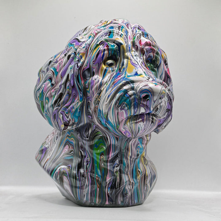 Golden Doodle Head – Hand Painted