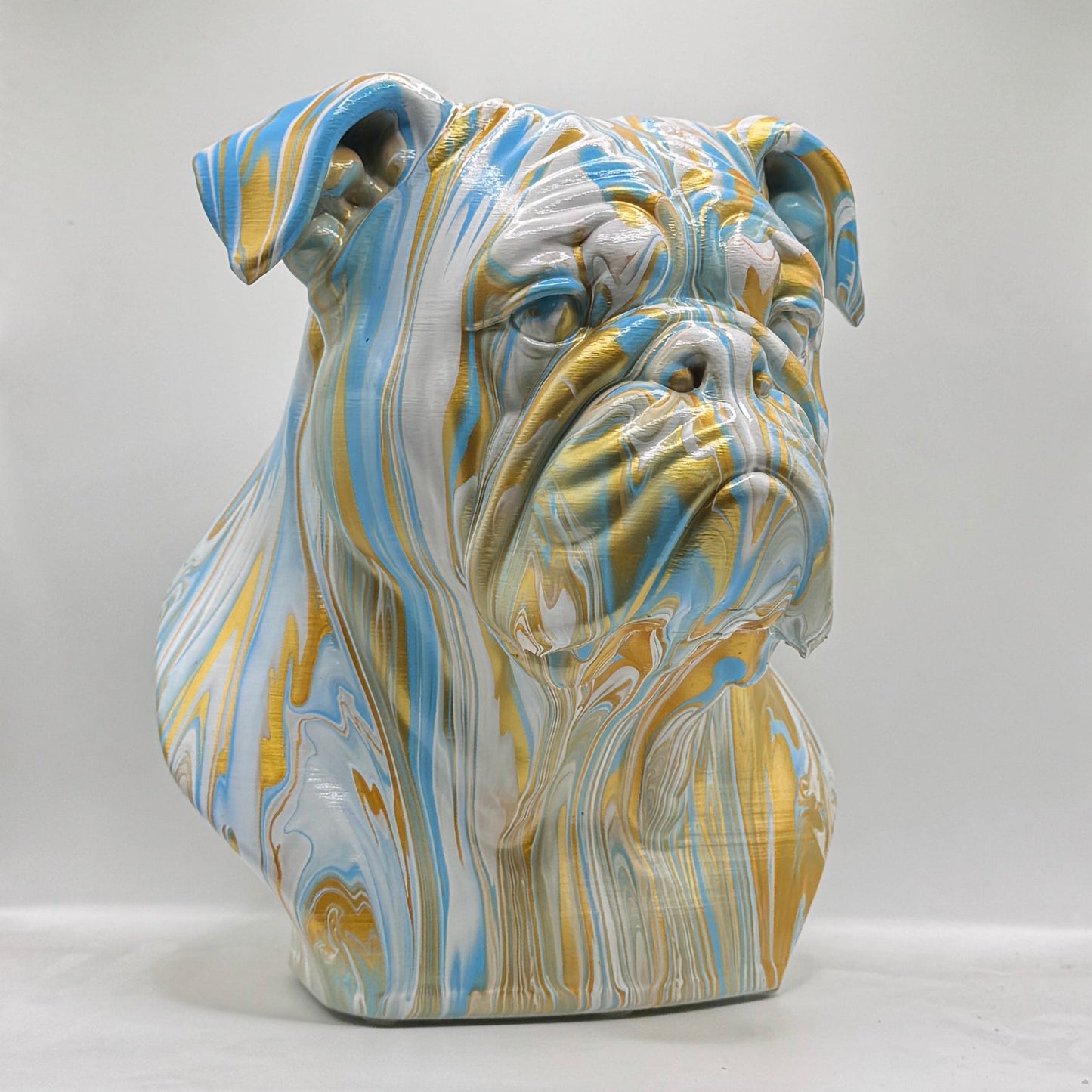 English Bulldog Head – Hand Painted