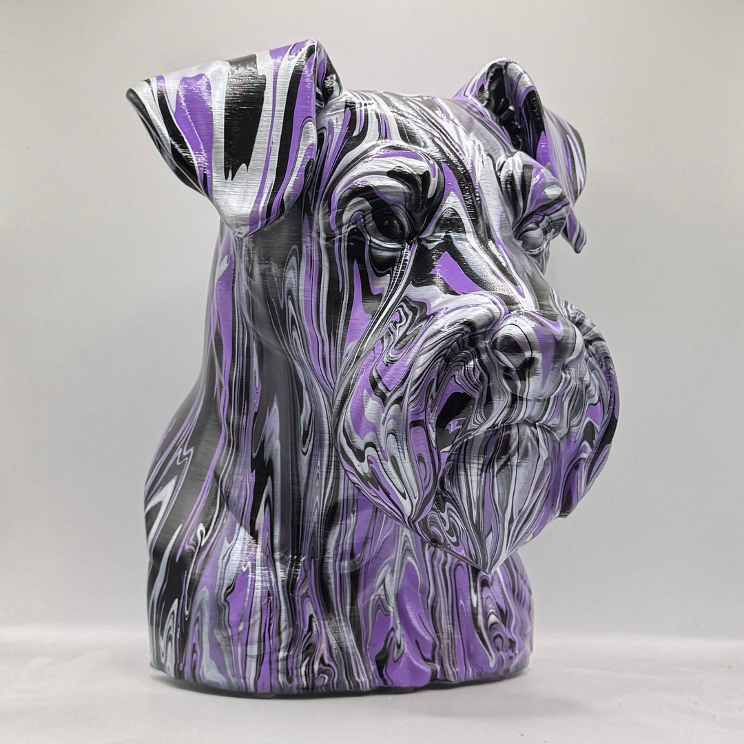Miniature Schnauzer Head – Hand Painted