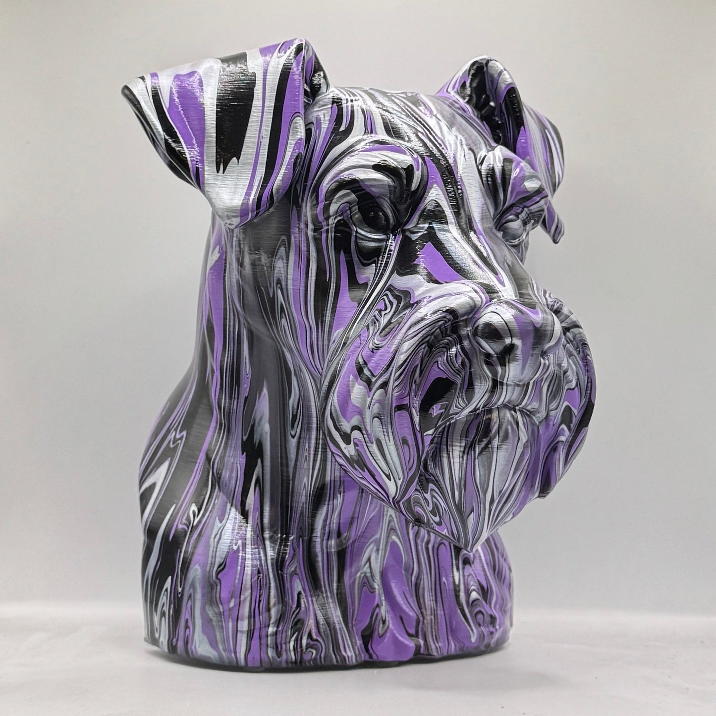 Miniature Schnauzer Head – Hand Painted