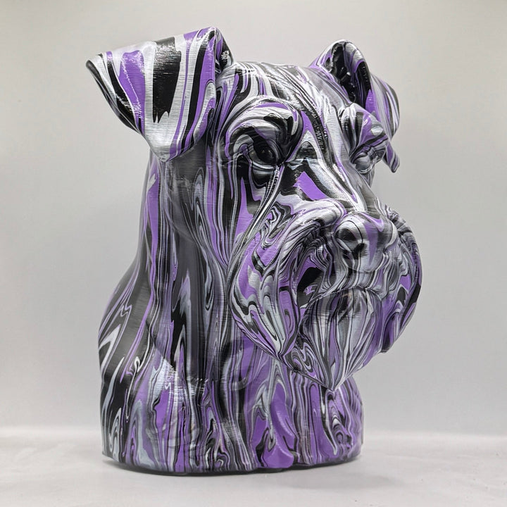 Miniature Schnauzer Head – Hand Painted