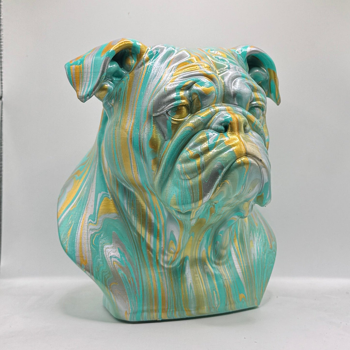 English Bulldog Head – Hand Painted