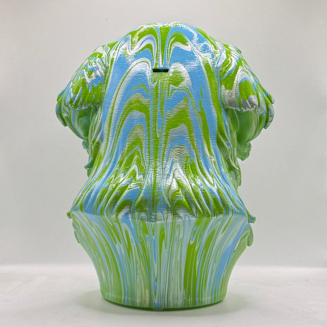 Flat Coated Retriever Head – Hand Painted