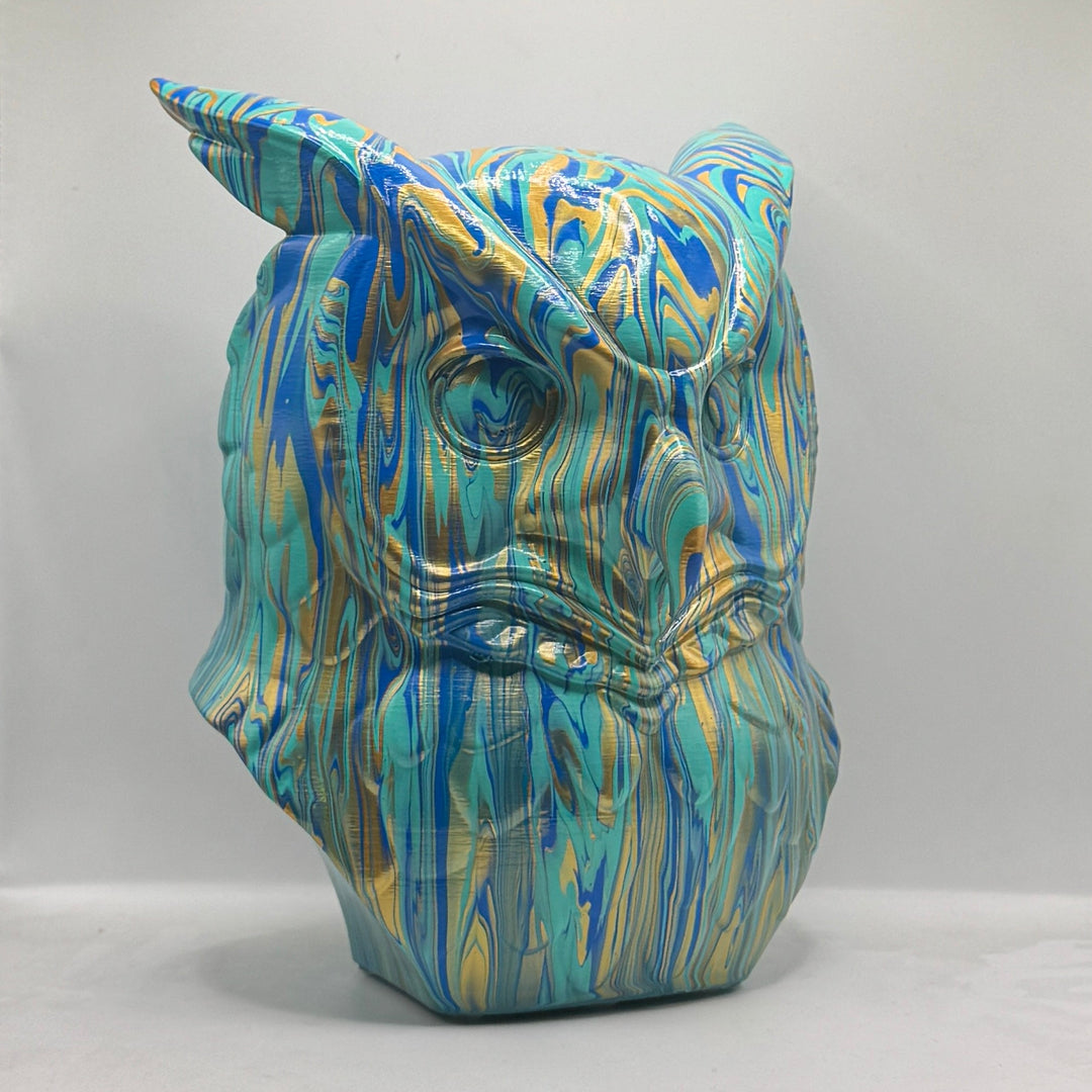 Owl Head – Hand Painted
