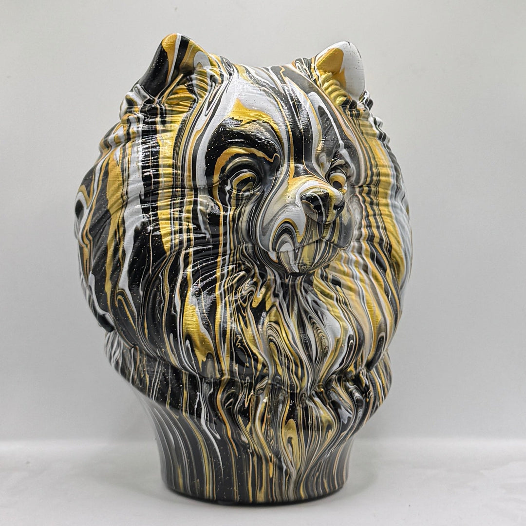 Pomeranian Head – Hand Painted