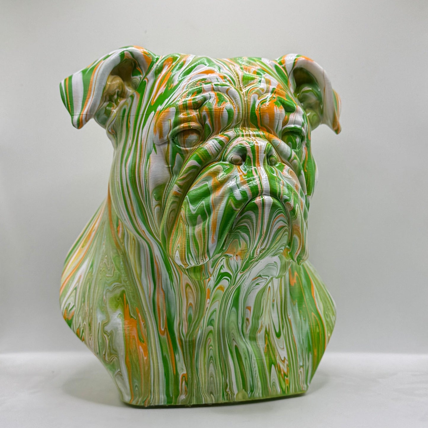 English Bulldog Head – Hand Painted
