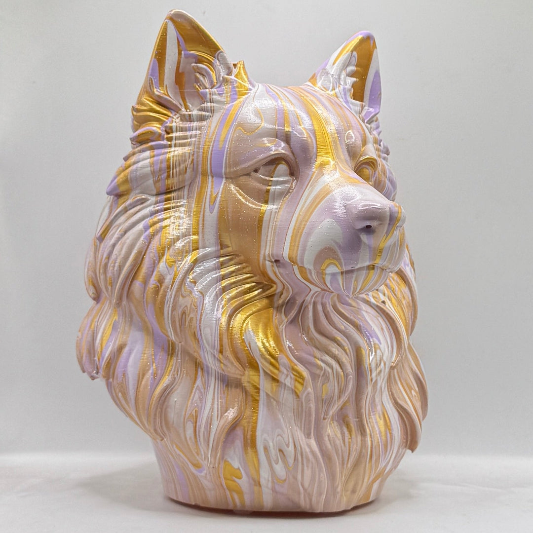Japanese Spitz Head – Hand Painted