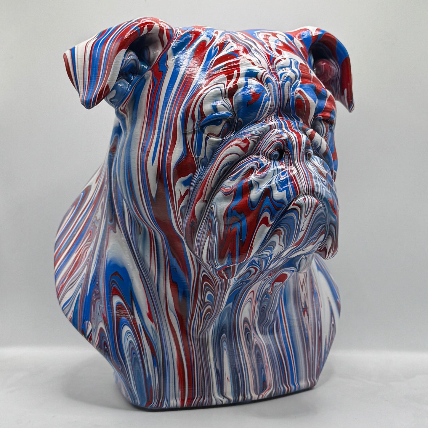 English Bulldog Head – Hand Painted