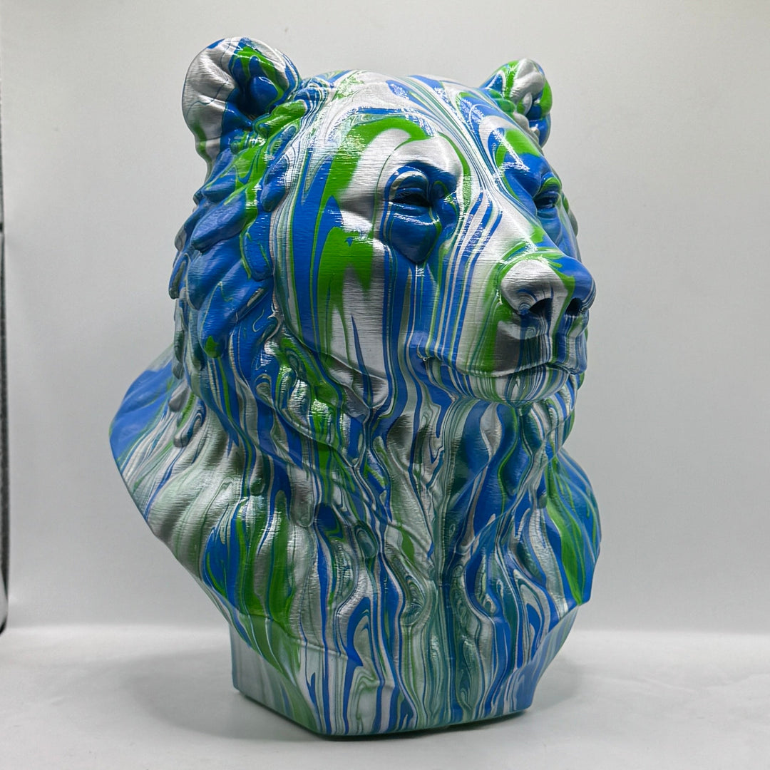 Grizzly Bear Head – Hand Painted