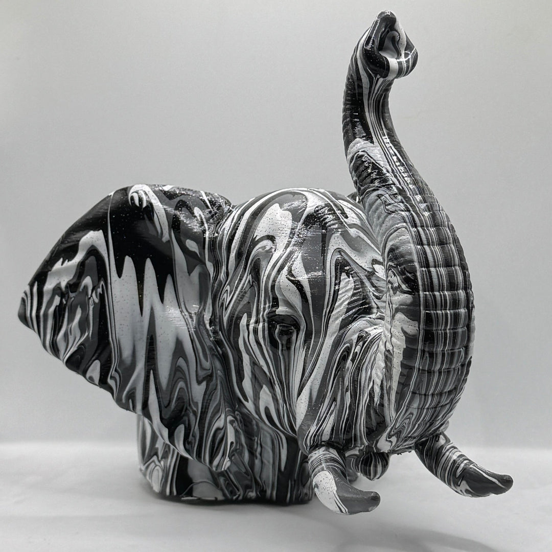 African Elephant Head – Hand Painted