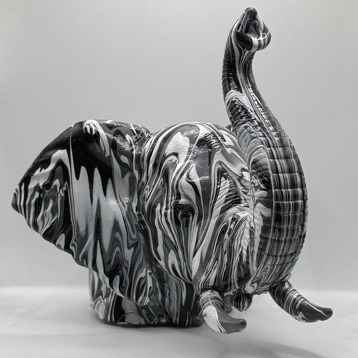 African Elephant Head – Hand Painted