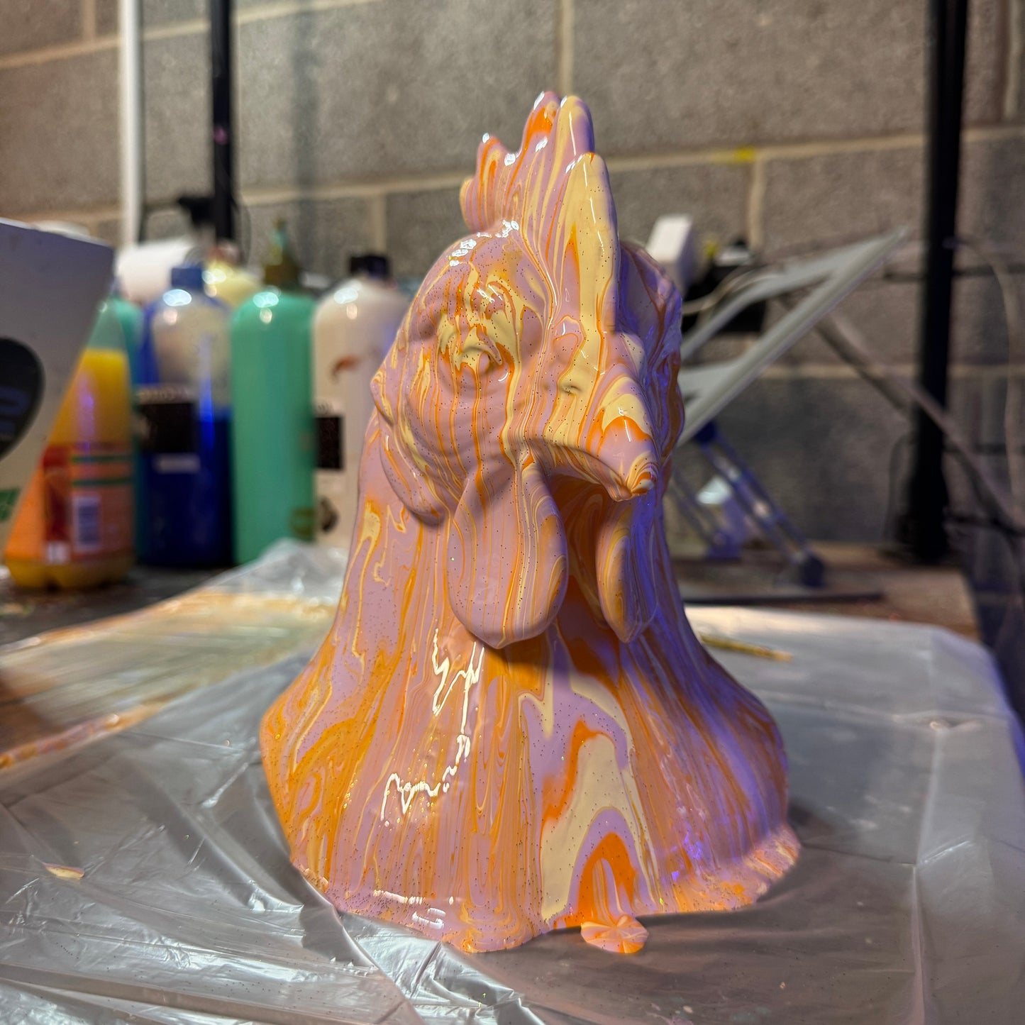 Chicken Head – Hand Painted