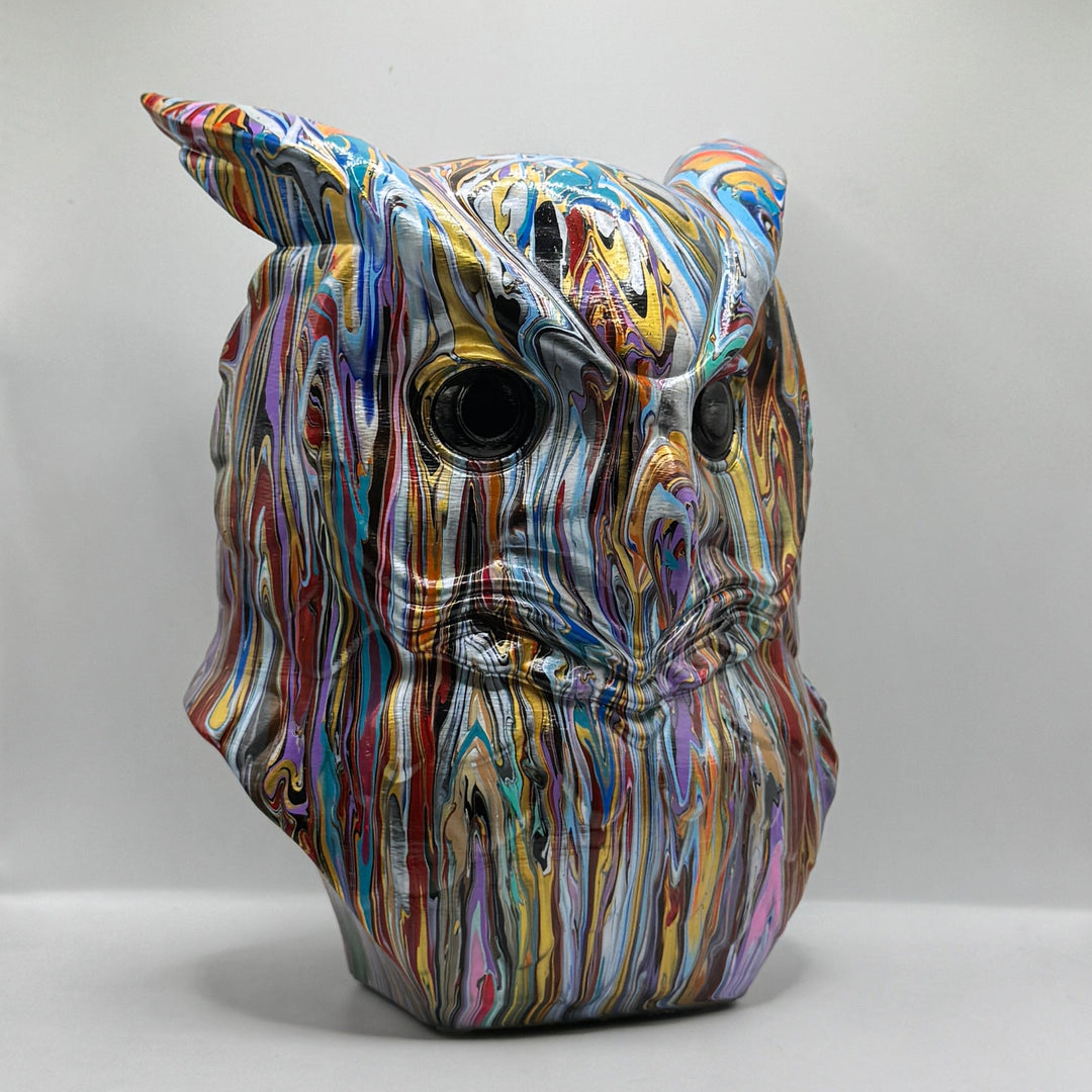 Owl Head – Hand Painted