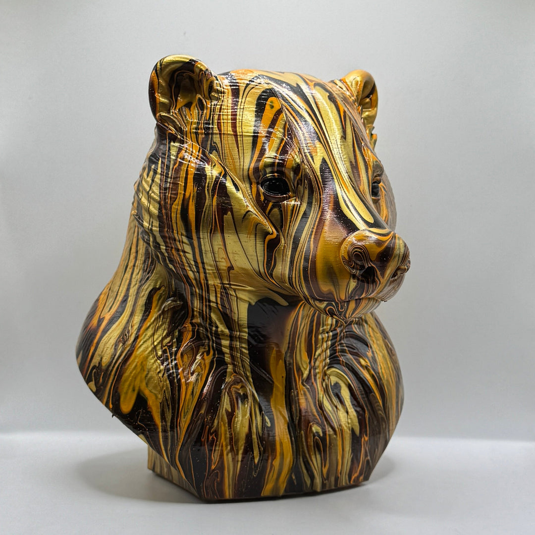 Badger Head – Hand Painted