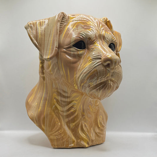 Border Terrier Head – Hand Painted