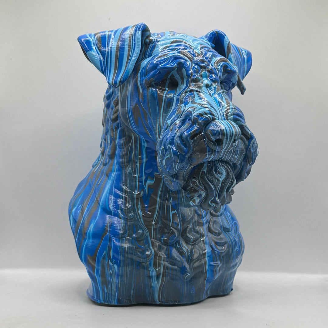 Kerry Blue Terrier Head – Hand Painted
